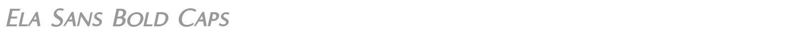 Ela Sans Bold Caps font preview